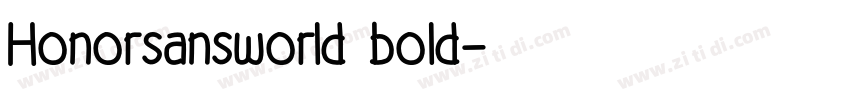 Honorsansworld bold字体转换